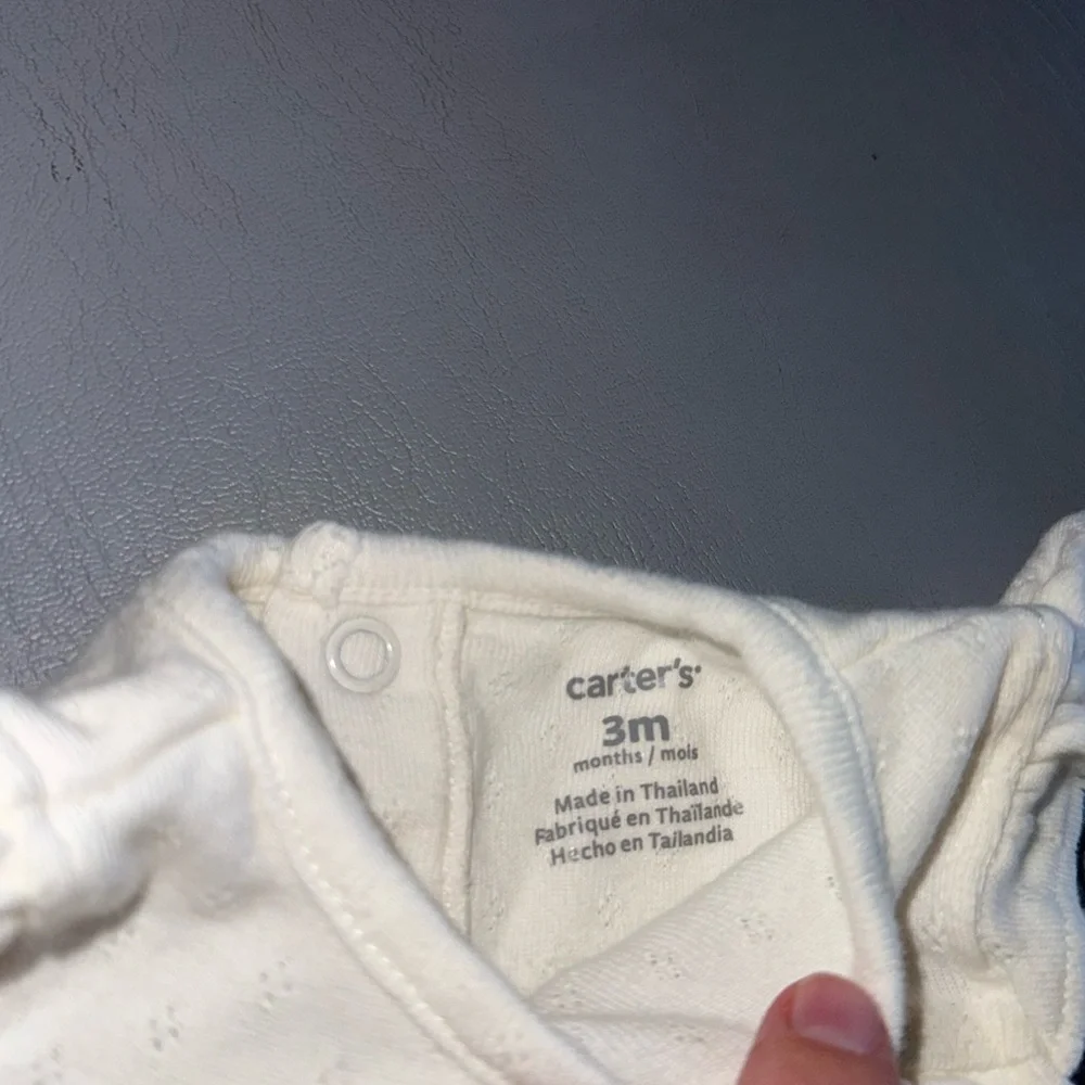 Carter's Soft White Baby Bodysuit‎